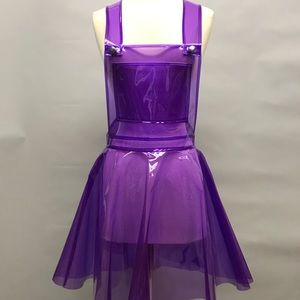 purple pvc dress